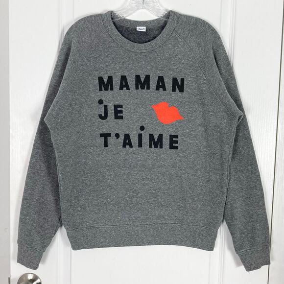 NWOT CLARE V X EVERY MOTHER COUNTS
Sweatshirt S Black & Poppy Maman Je T’aime - Picture 2 of 11